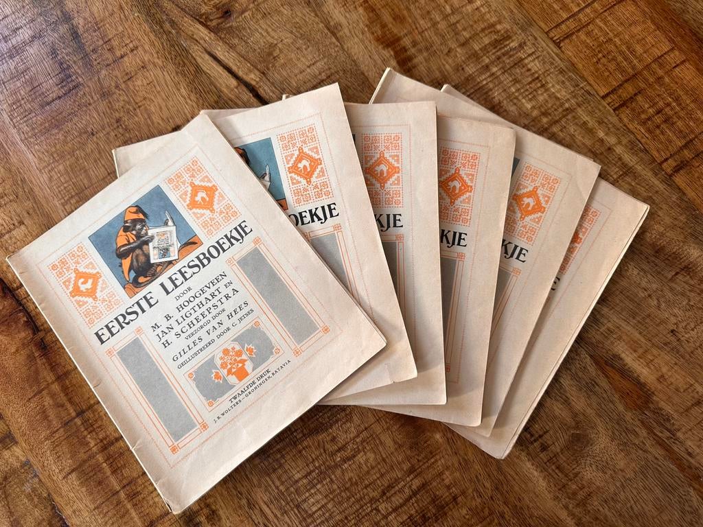 Complete set antieke leesboekjes Aap-Noot-Mies – C. Jetses, Ophalen of Verzenden