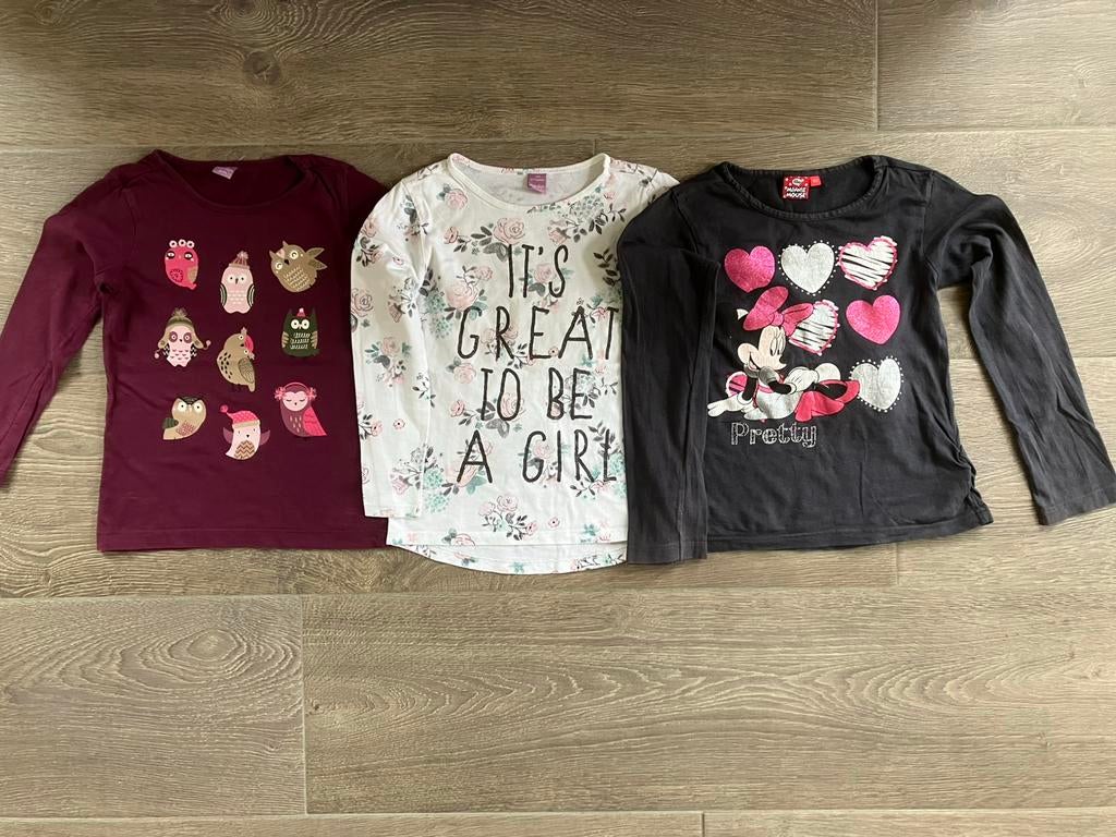 Longsleeves 122, Ophalen of Verzenden, Gebruikt, Meisje, Shirt of Longsleeve
