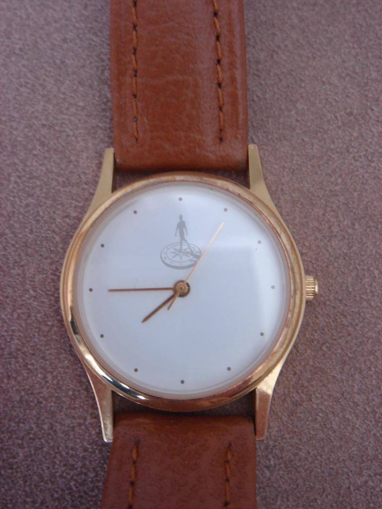 Dames Horloge met logo Rabobank en leren bandje, Overige merken, Staal, Polshorloge, Ophalen of Verzenden