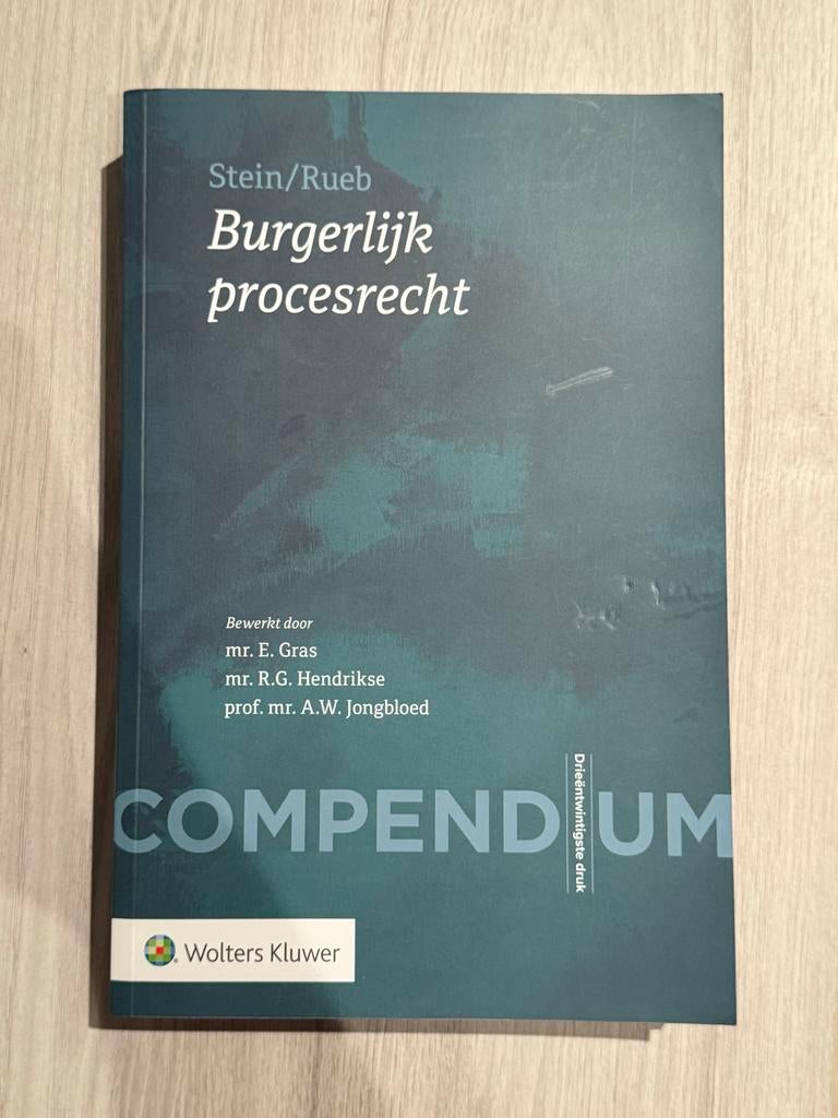 Burgerlijk procesrecht - Stein/Rueb, Boeken, Studieboeken en Cursussen, Ophalen of Verzenden, Alpha, Zo goed als nieuw, WO