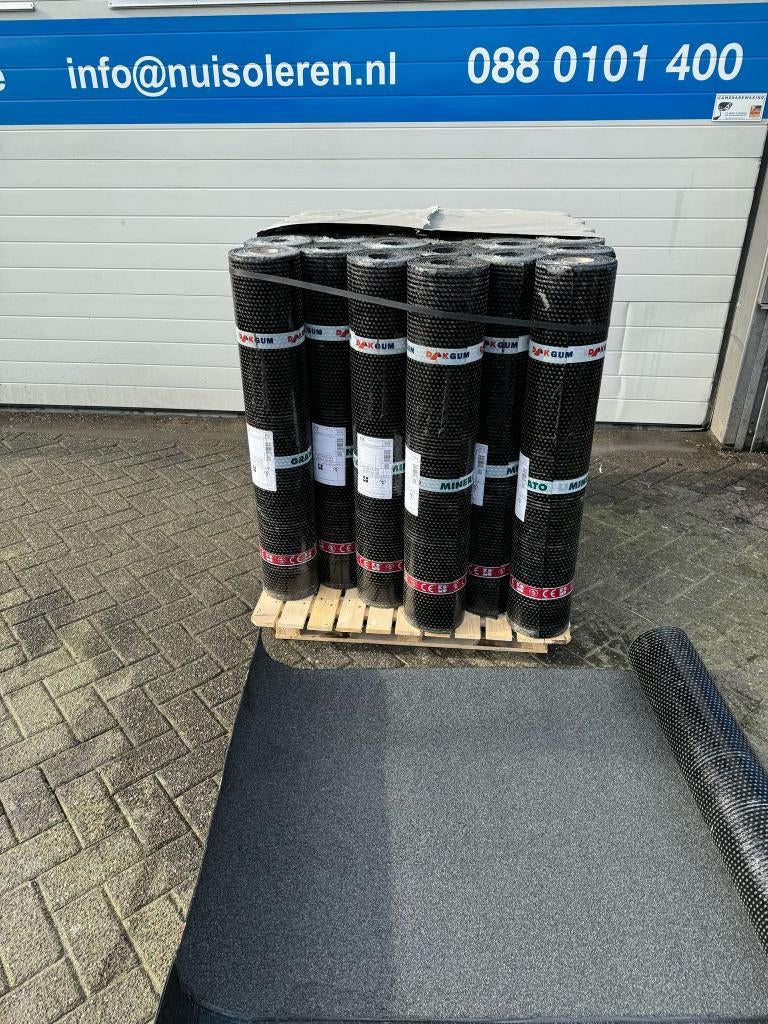 A Kwaliteit mineraal dakbedekking €6,50 pm, Ophalen, Overige materialen, Info@dakrollengigant.nl, Zwart