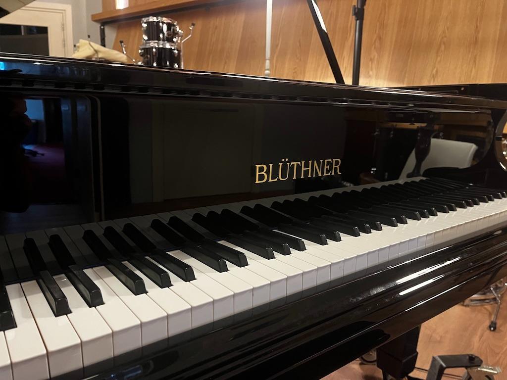 Blüthner Model 9 vleugel compleet gereviseerd (210cm), Muziek en Instrumenten, Piano's, Zo goed als nieuw, Vleugel, Zwart, Hoogglans