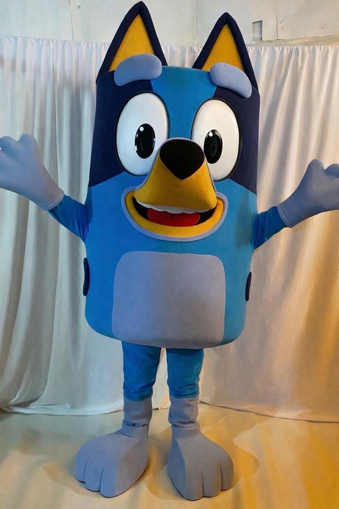 Mascotte huren voor kinderfeestje - Bleuy en meer!, Ophalen of Verzenden, Nieuw, 170 of groter, Jongen of Meisje