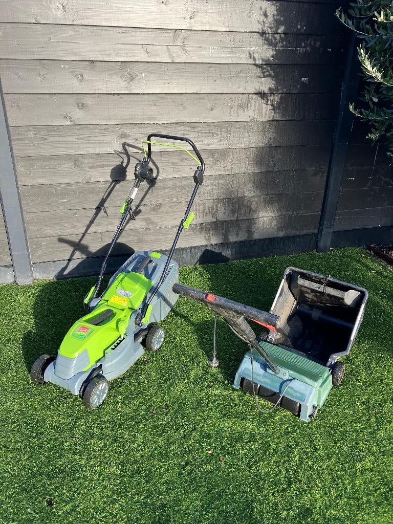 te koop elektrische grasmaaier, Ophalen, Elektrische grasmaaier, Opvangbak, 30 t/m 39 cm