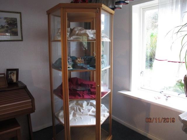 grotere zeskant vitrine-/showkast - 6-hoekig - luchtdicht, Huis en Inrichting, Kasten | Vitrinekasten, Ophalen, Glas, Met deur(en)