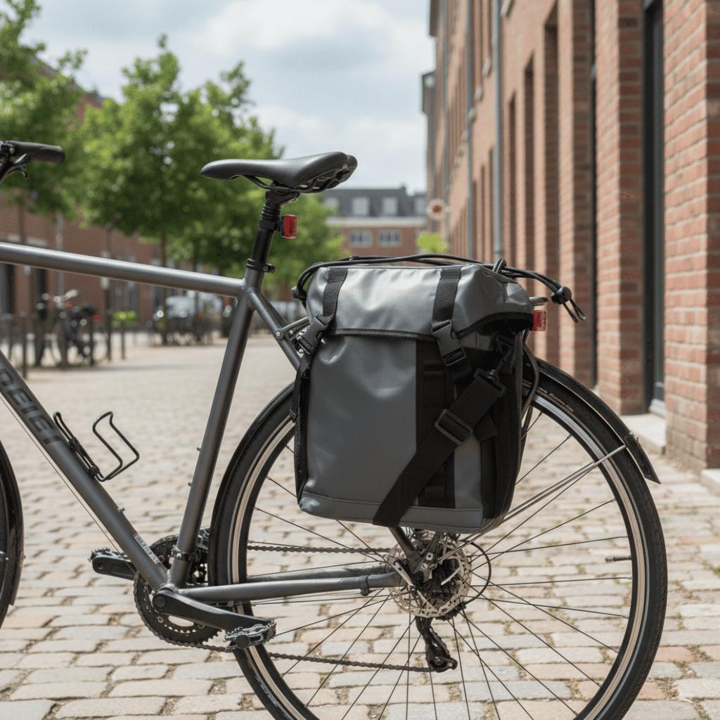 Fietstas/schoudertas - Waterdicht - Laptop tas - Grijs, Ophalen of Verzenden, Nieuw, Overige merken
