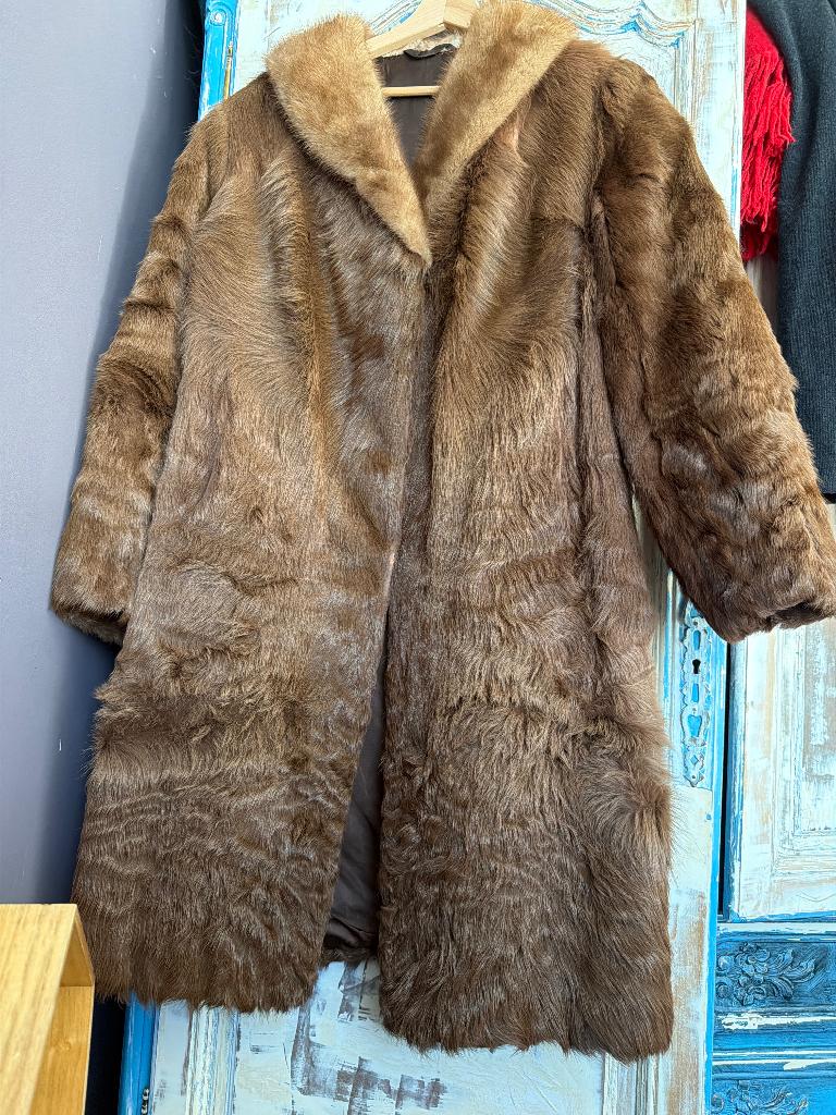 Bontjas nerts, Kleding | Dames, Jassen | Winter, Ophalen, Zo goed als nieuw, Maat 38/40 (M), Bruin