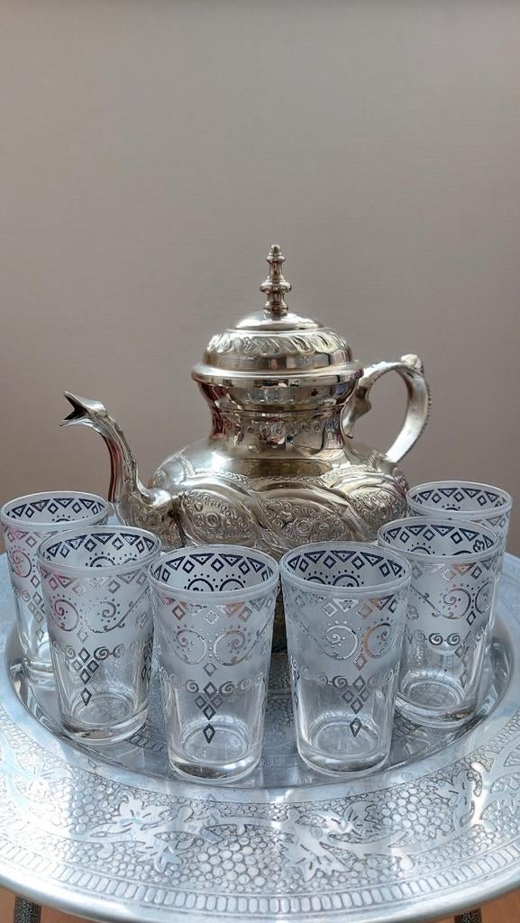 NIEUW: Zes prachtige Marokkaanse thee glazen, Huis en Inrichting, Keuken | Servies, Glas of Glazen, Nieuw, Ophalen of Verzenden