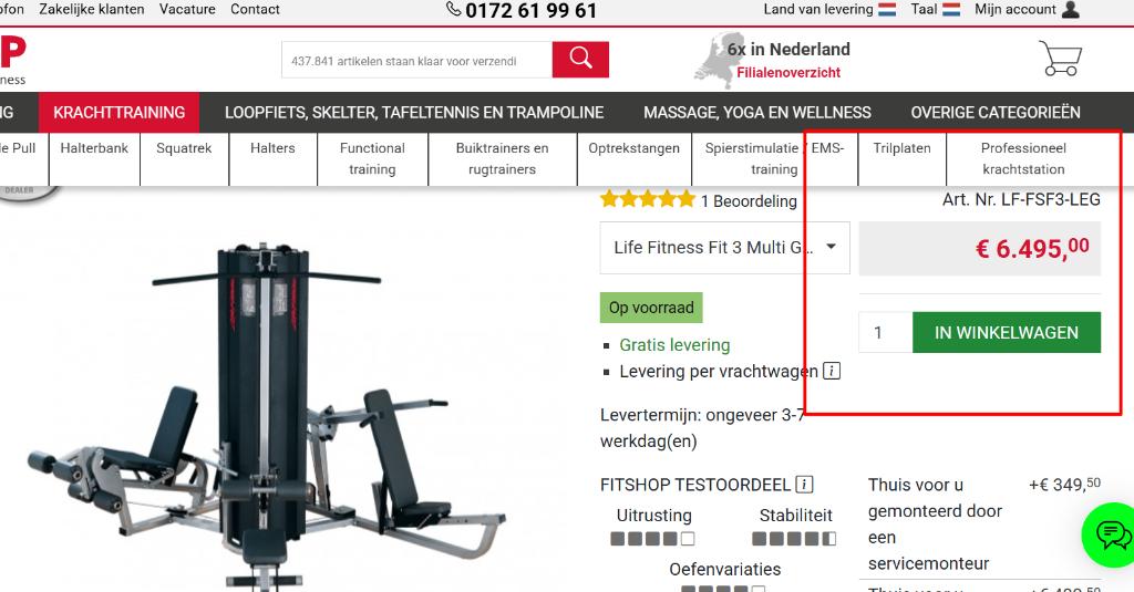 Life Fitness Fit Series Fit 3 Multi Gym, Ophalen, Benen, Gebruikt, -