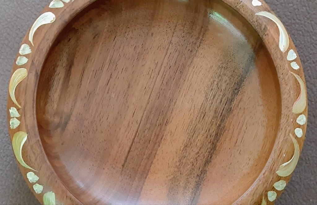 Vintage teakhouten pinda schaaltje, Ophalen of Verzenden