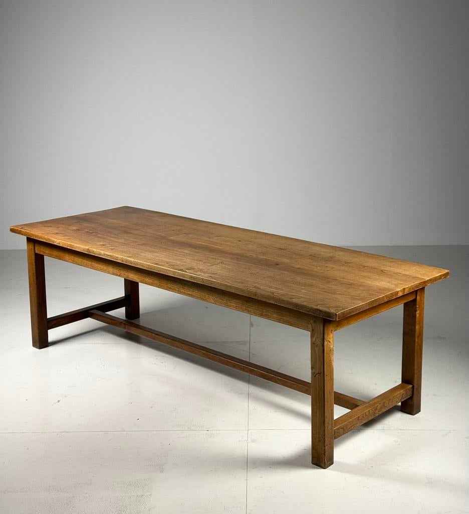 Kloostertafel eettafel eiken landelijk 250cm, Huis en Inrichting, Tafels | Eettafels, Eikenhout, 200 cm of meer, Zo goed als nieuw