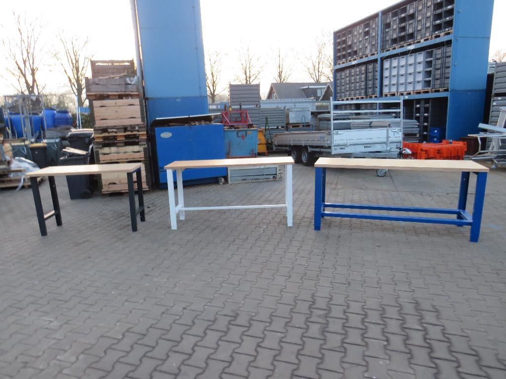 werkbank werkbanken werktafel werktafels houtenblad nieuw, Doe-het-zelf en Verbouw, Werkbanken, Ophalen, Nieuw, 170 cm of meer