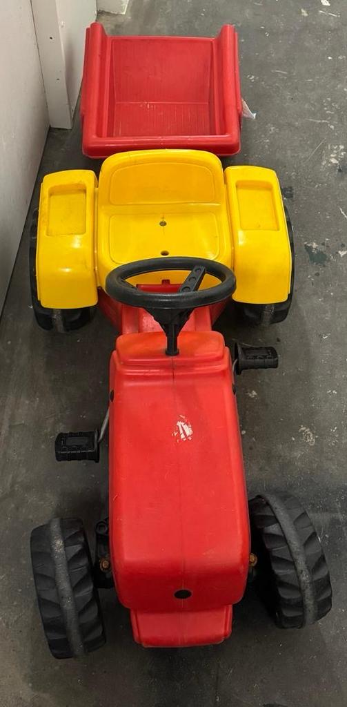 Trapauto of Tractor - Rood/Geel, Ophalen of Verzenden, Gebruikt, Trapvoertuig