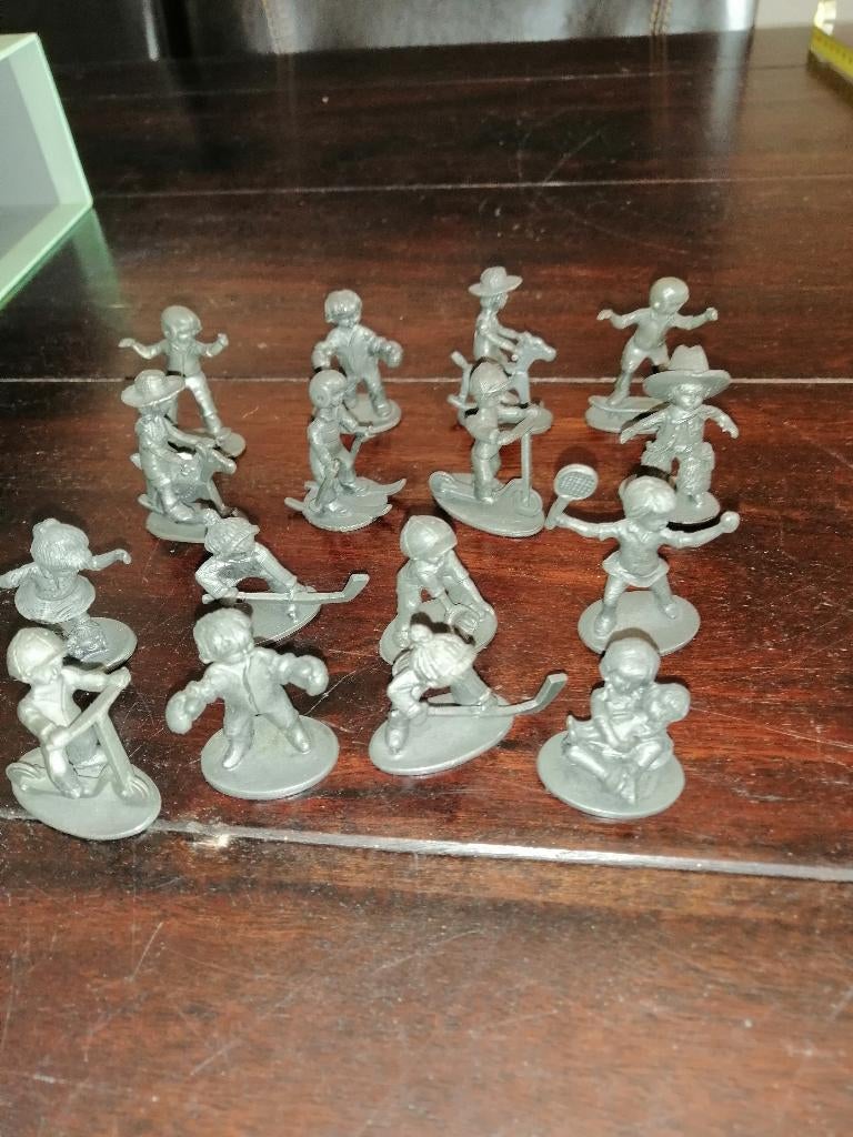 17st.tinnen miniatuur beeldjes, 3,5 tot 4,5cm hoog., Antiek en Kunst, Ophalen of Verzenden