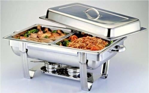 Warmhoud bakken, Chafingdish, Au Bain-Marie huren brandpasta, Hobby en Vrije tijd, Feestartikelen | Verhuur, Ophalen, Nieuw, Verjaardag