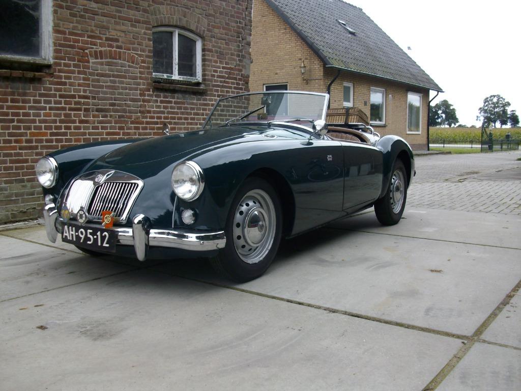 MG A 1.5 Cabriolet 1958 Groen  2 drs 0651376539, Auto's, MG, Bedrijf, Te koop, A, Open dak, Sportstoelen, Benzine, Cabriolet, Handgeschakeld