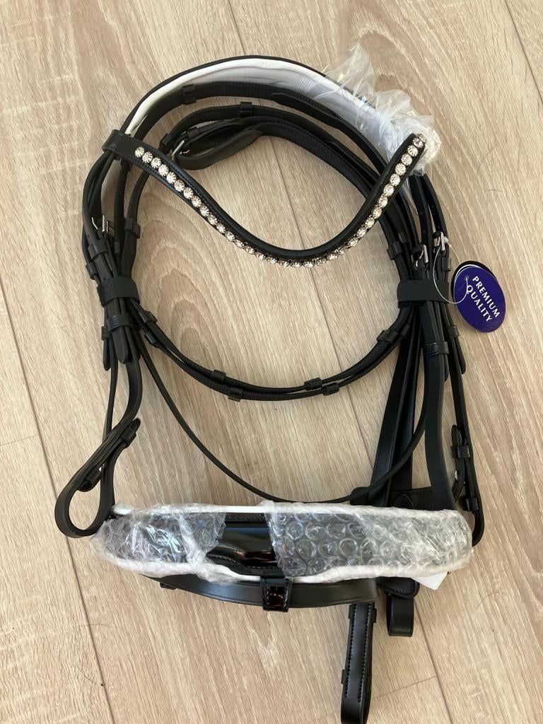 Nwe Profi-Rider hoofdstel, anatomisch kopstuk & -neusriem, Dieren en Toebehoren, Paarden en Pony's | Hoofdstellen en Tuigage, Ophalen of Verzenden