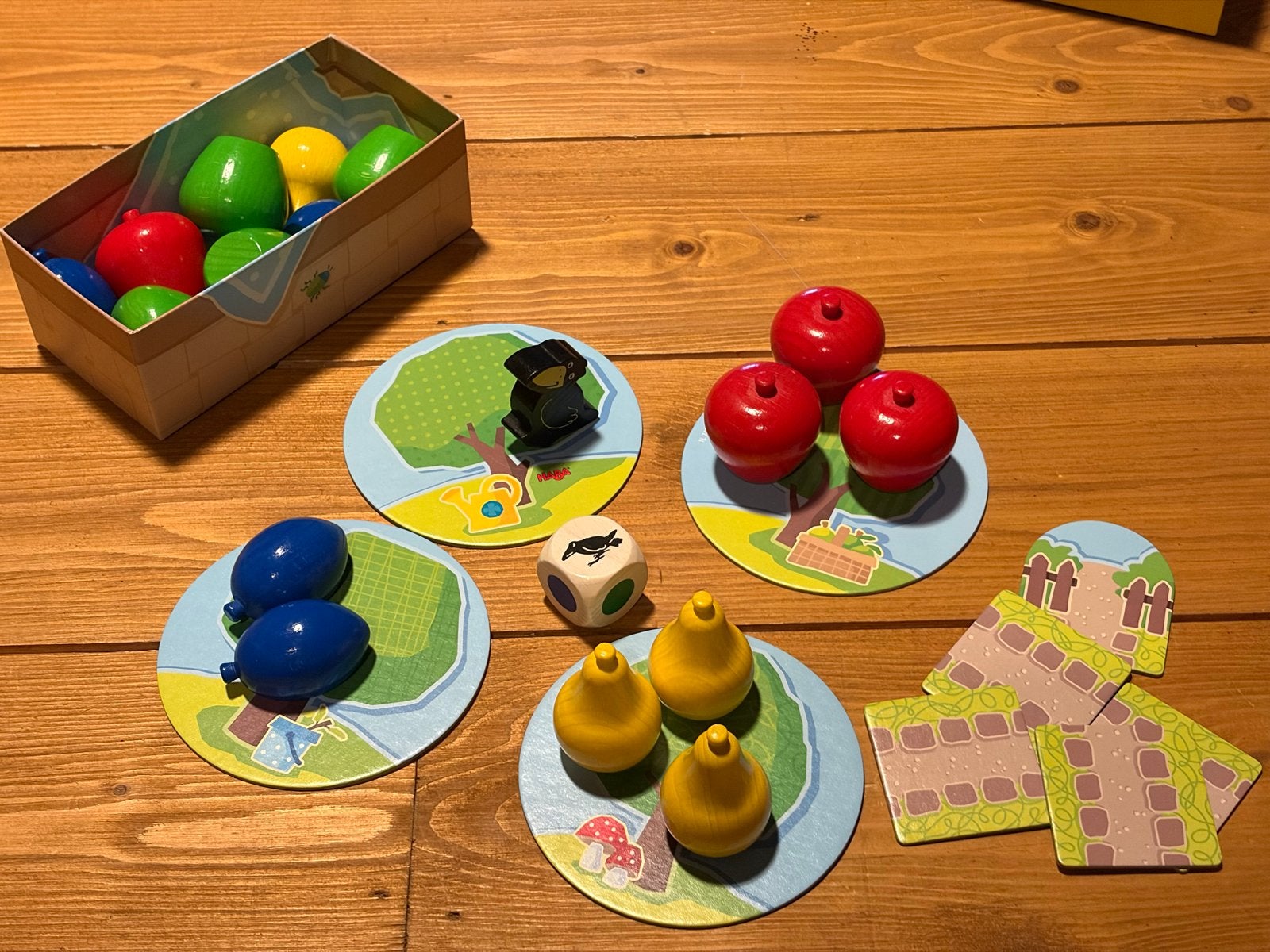 HABA Spel: Eerste Boomgaard (2+), Een of twee spelers, Ophalen, Zo goed als nieuw