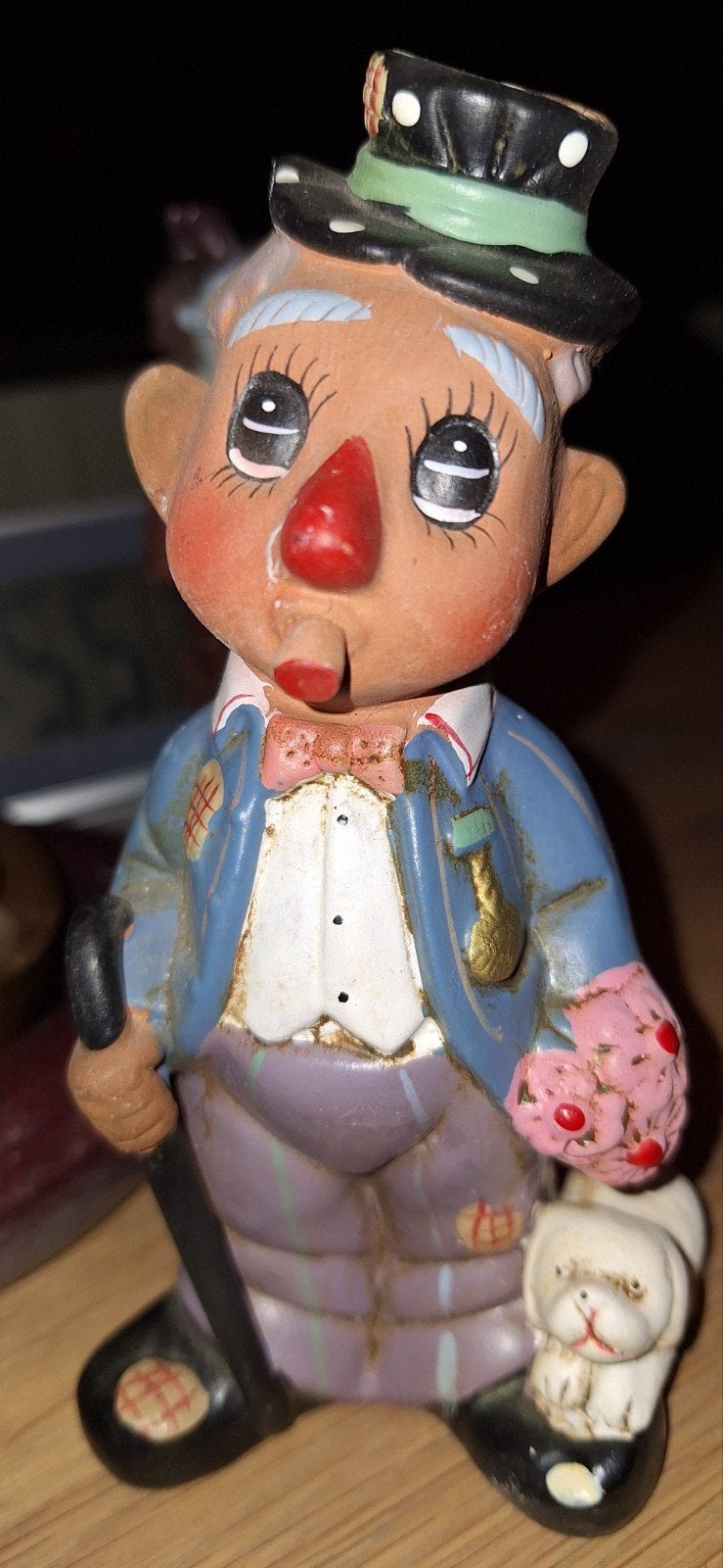 Set van 4 Vintage Clown Beeldjes - Decoratieve Figuren, Ophalen of Verzenden