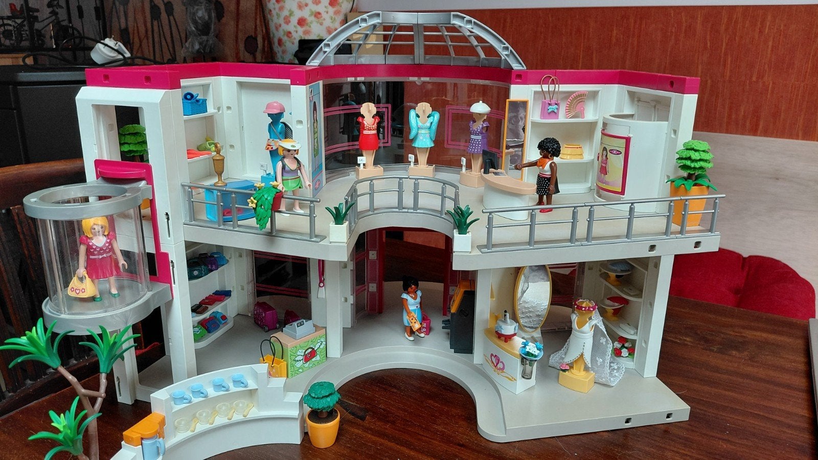 playmobil winkelcentrum + uitbreiding 5486, Ophalen of Verzenden, Gebruikt, City life, Gebouw
