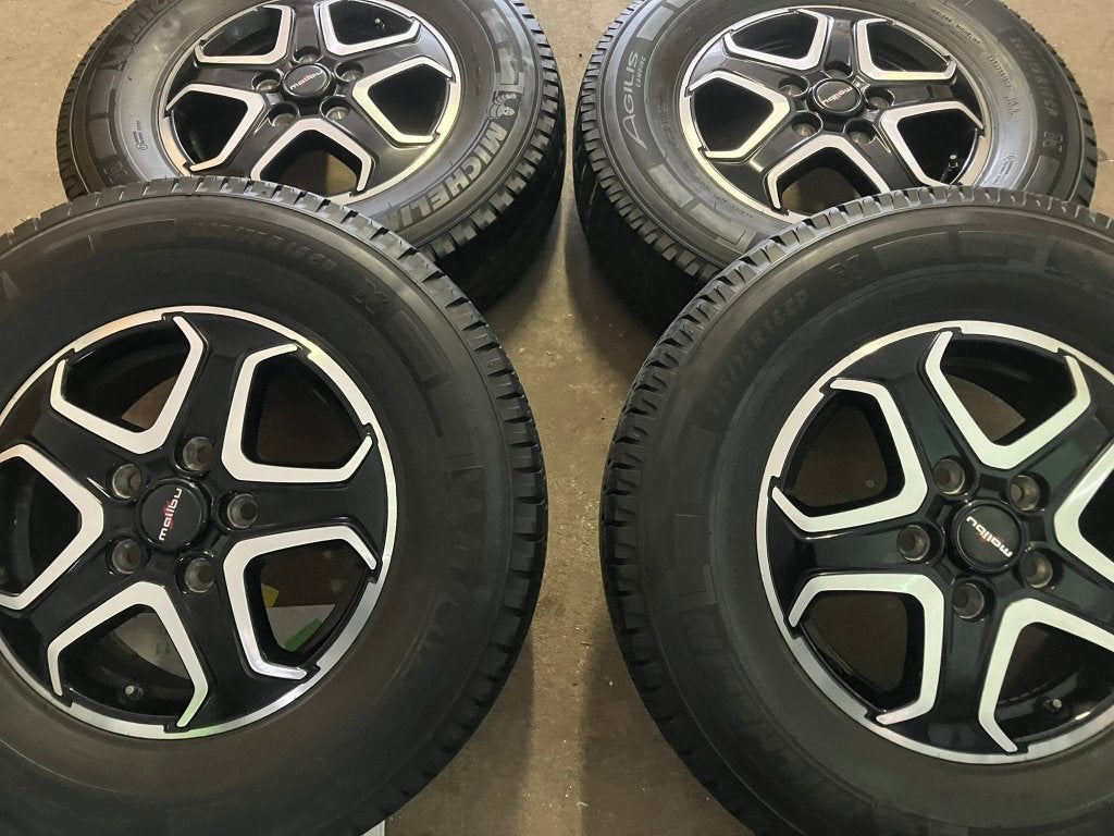 Fiat Ducato velgen 5x130  Michelin camperbanden TPMS sensors, Ophalen, Gebruikt