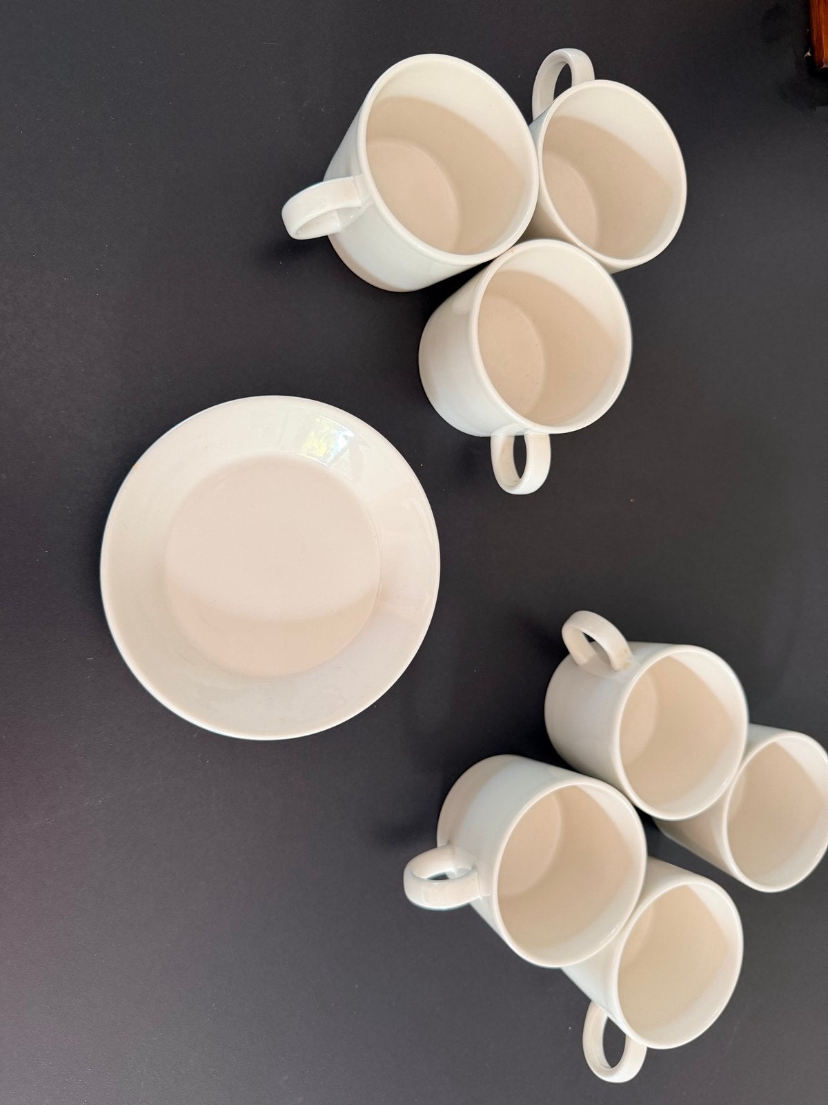 7 Iittala Teema espresso kopjes 100ml en 3 schotels, Gebruikt, Keramiek, Ophalen of Verzenden, Modern