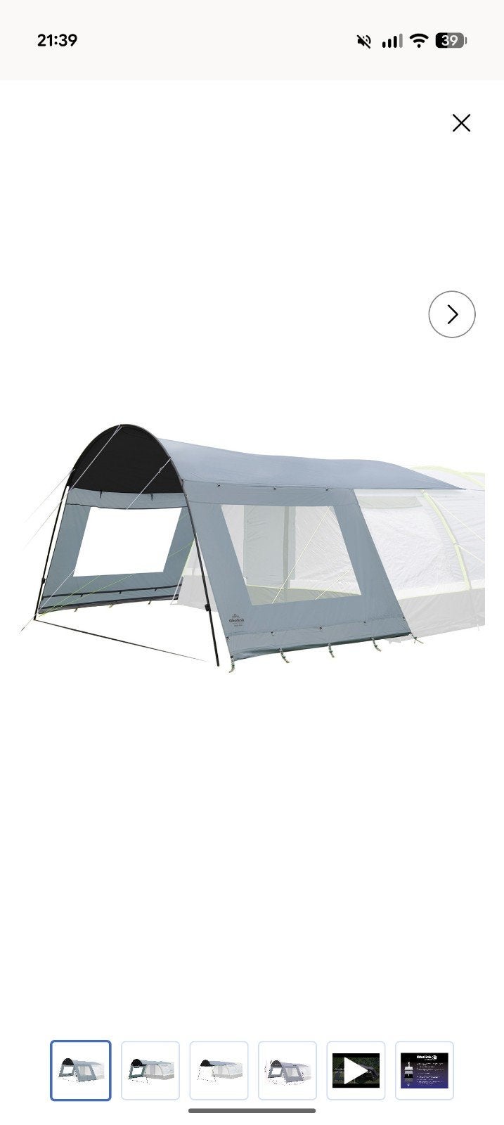 Obelink soleil plus window cooldark tentluifel opzetten, Ophalen, Zo goed als nieuw