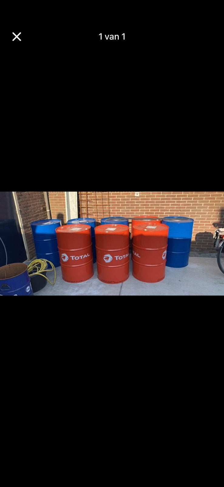 Te koop,200ltr oliedrums /stookton, Ophalen, Zo goed als nieuw