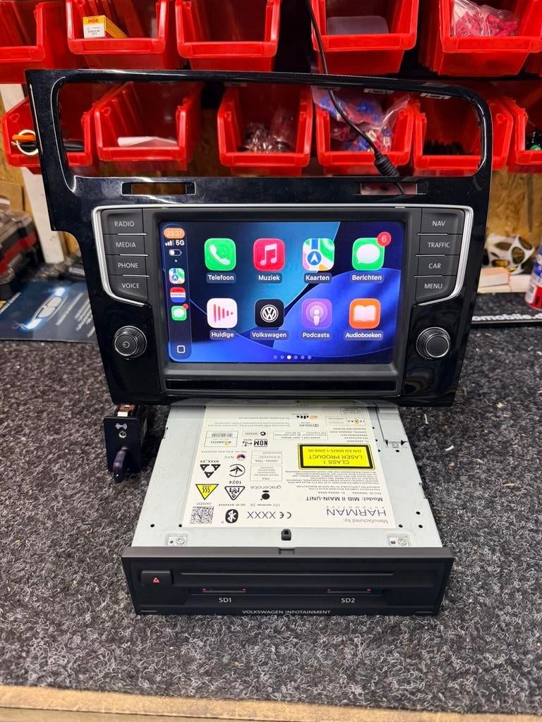 VW MIB2 Navi Harman CarPlay Unlocked Origineel MK7R Dynaudio, 06 - 18 39 51 60, Ophalen of Verzenden, Zo goed als nieuw, Harman Automortive