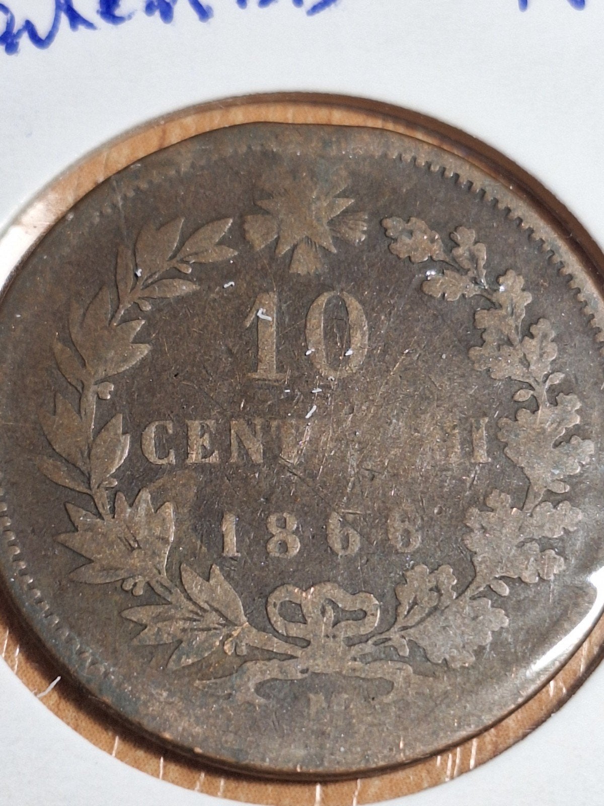 ITALIË 10 centissimi 1866 (#180), Ophalen of Verzenden, Italië, Losse munt