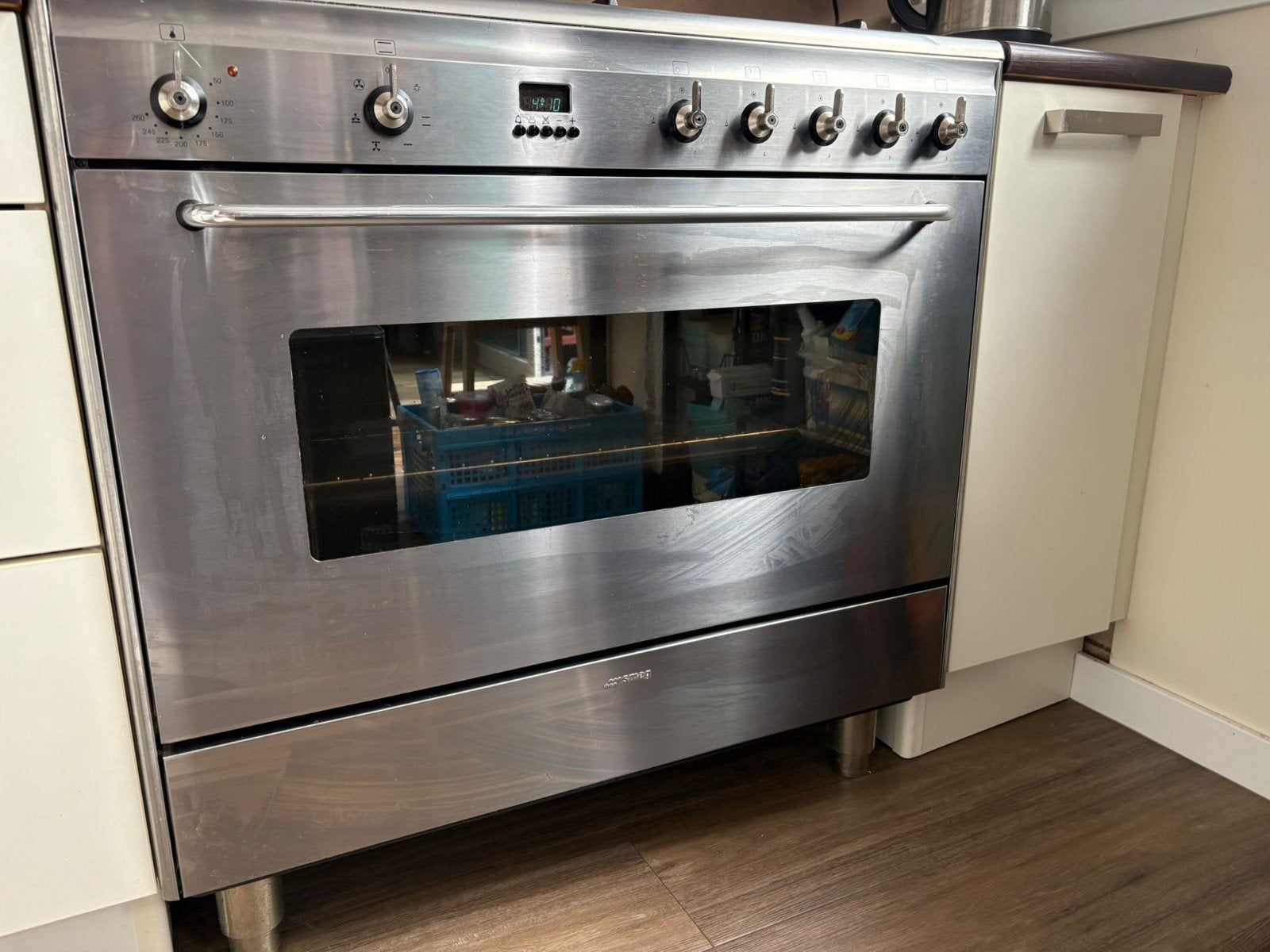 Smeg gasfornuis met  heteluchtoven, Ophalen, Gebruikt, Hete lucht, 60 cm of meer