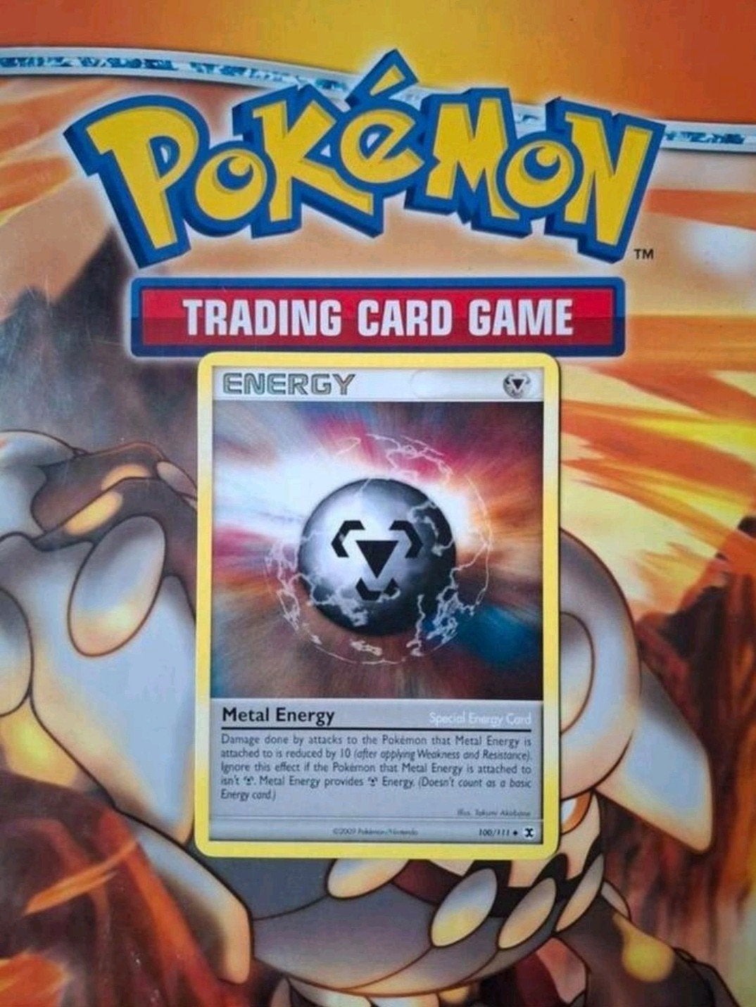 Metal energy 100/111 Platinum Rising Rivals pokemon kaart, Ophalen of Verzenden, Gebruikt, Losse kaart