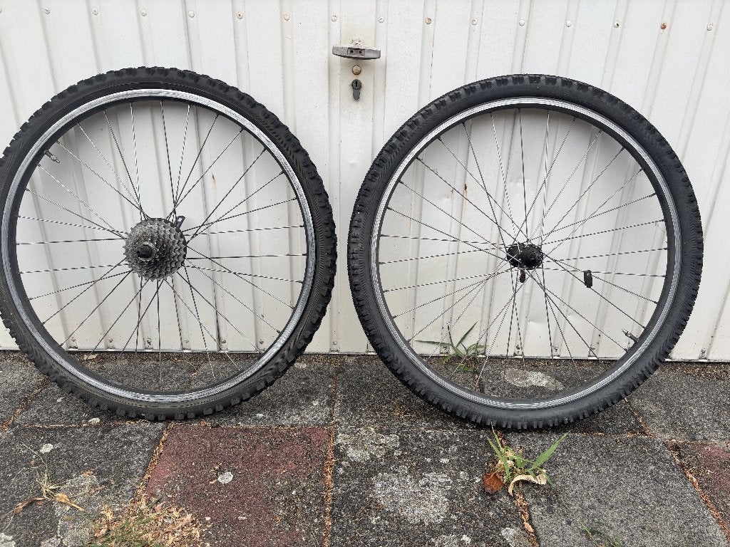 voor en achterwiel toerfiets, Gebruikt, Ophalen, Wiel, Aluminium