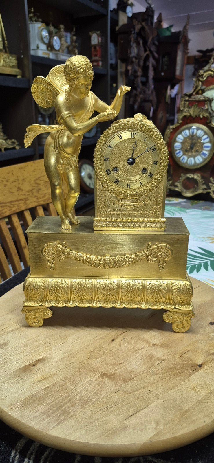 Bronzen Franse pendule, Antiek en Kunst, Ophalen