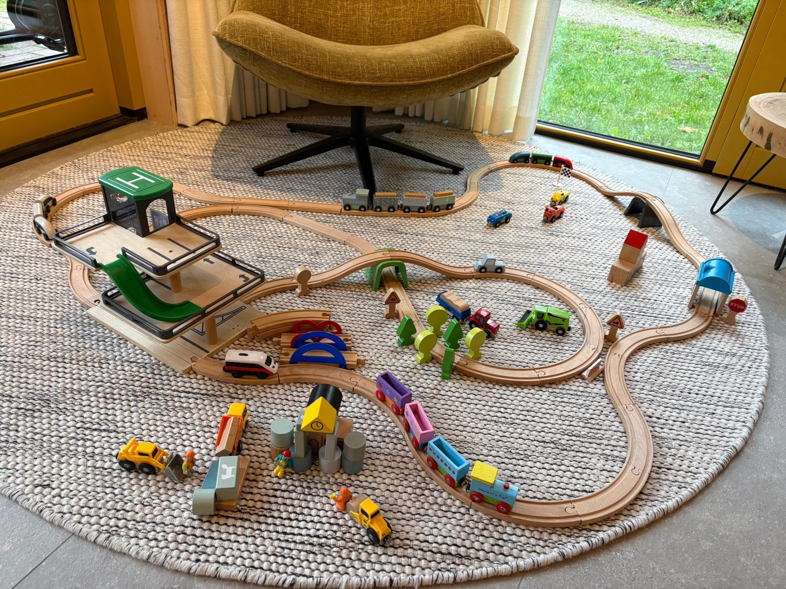 Grote set houten treinbaan IKEA, Lidl, Little Dutch, Ophalen, Gebruikt