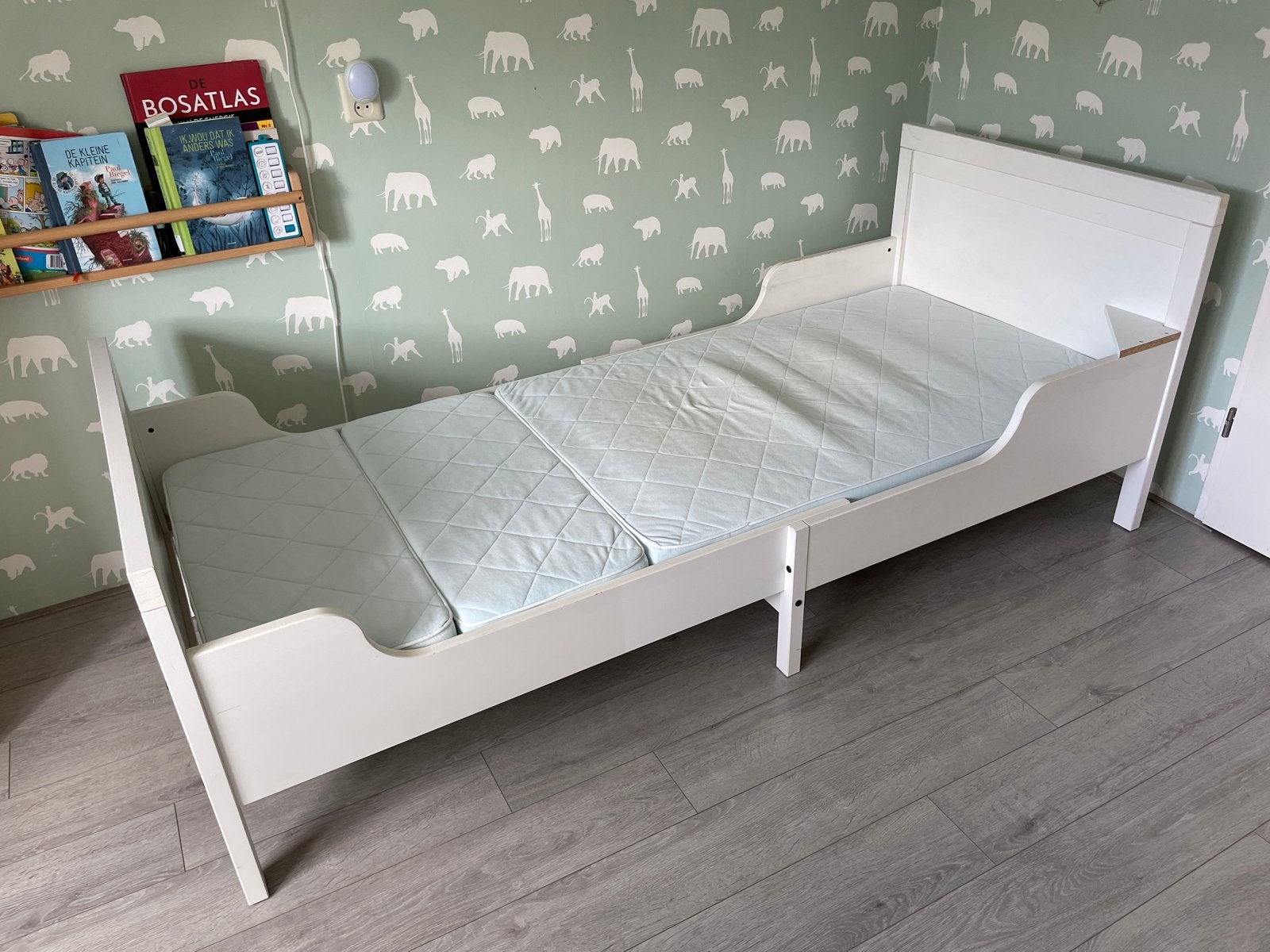 IKEA SUNDVIK peuter meegroeibed met matras, Gebruikt, 70 tot 85 cm, 160 tot 180 cm, Ophalen