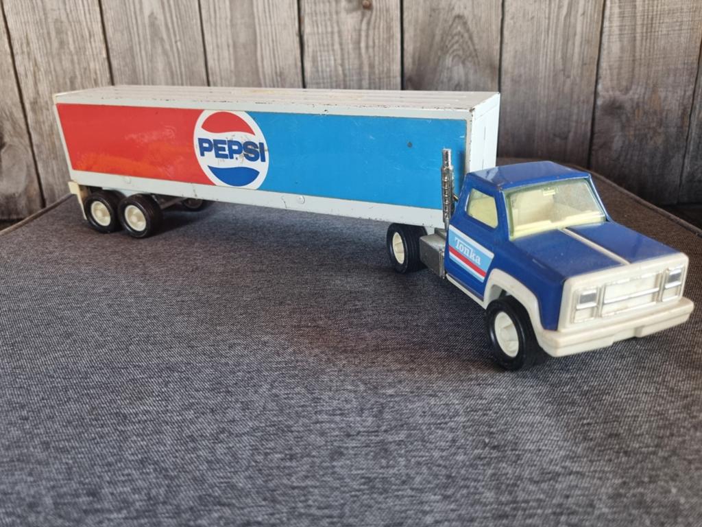 Vintage Tonka Pepsi Cola Vrachtwagen met Oplegger, Verzenden, Gebruikt