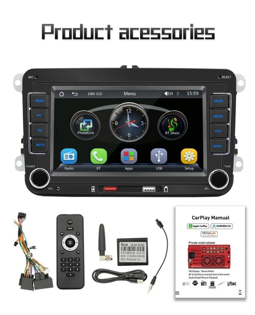 Volkswagen Autoradio met CarPlay en Bluetooth, Ophalen of Verzenden