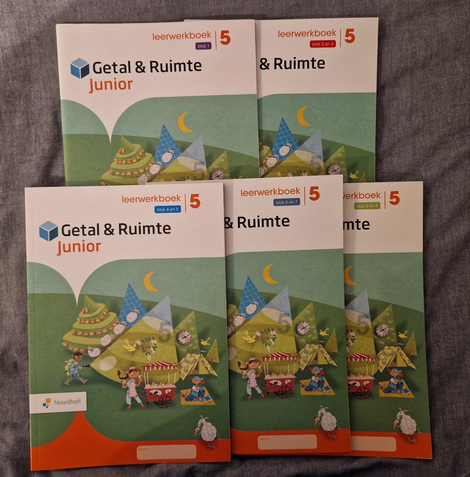 5 nieuwe leerwerkboeken Getal & Ruimte Junior groep 5, Boeken, Overige vakken, Nieuw, Ophalen of Verzenden, Noordhoff Uitgevers