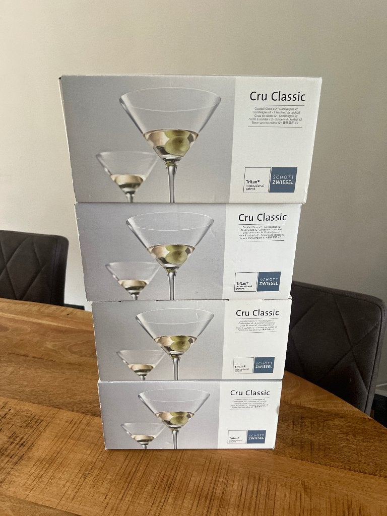 Schott Zwiesel Cru Classic cocktailglazen (8 stuks), Glas of Glazen, Nieuw, Ophalen of Verzenden, Glas