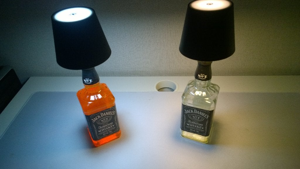 Jack Daniel's Tafellampje, Nachtlampje, Ophalen, Wit, E27 (groot), Draadloos
