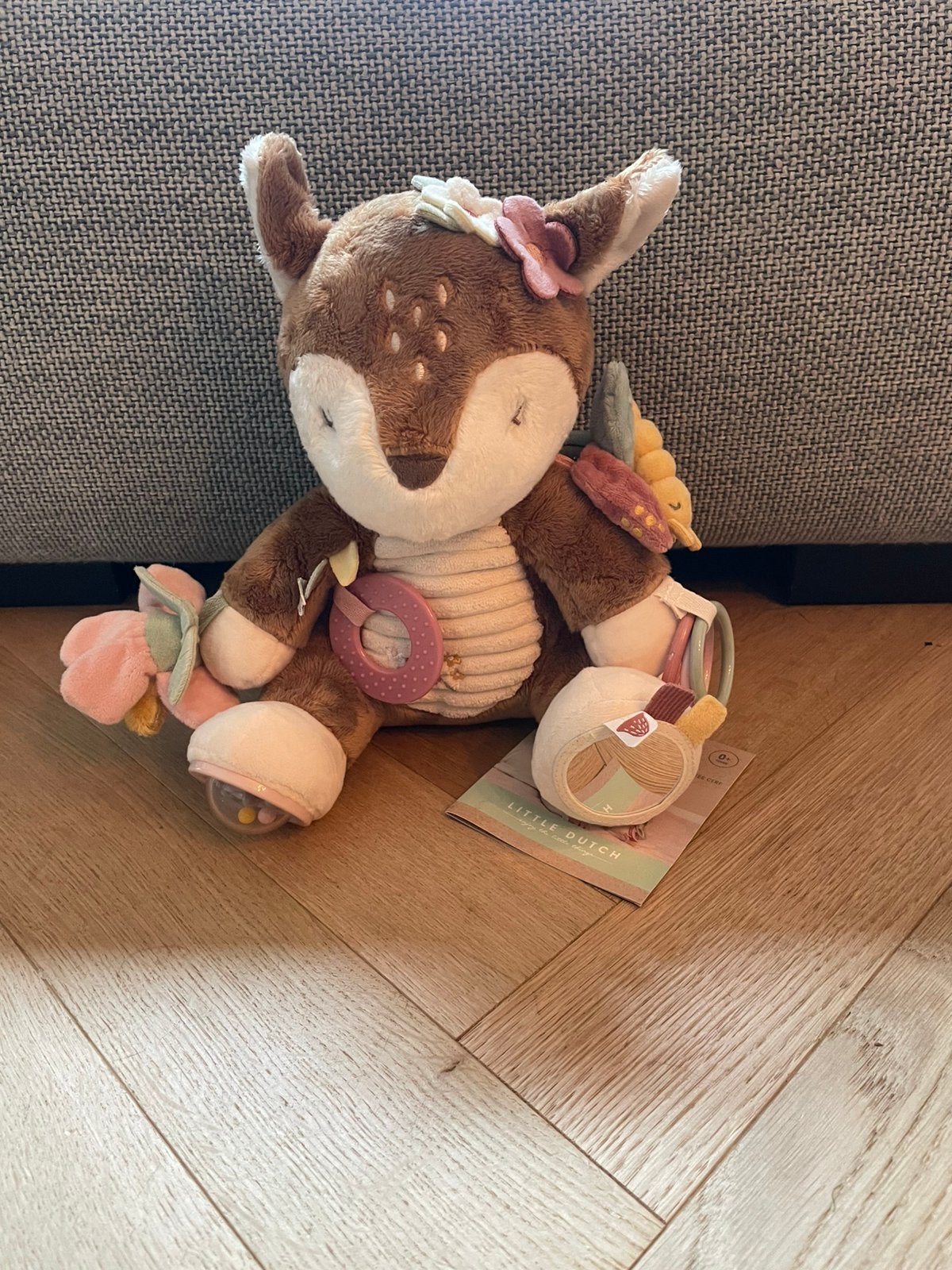 Hert knuffel met kaartje, Ophalen of Verzenden, Nieuw, Overige materialen, Dier