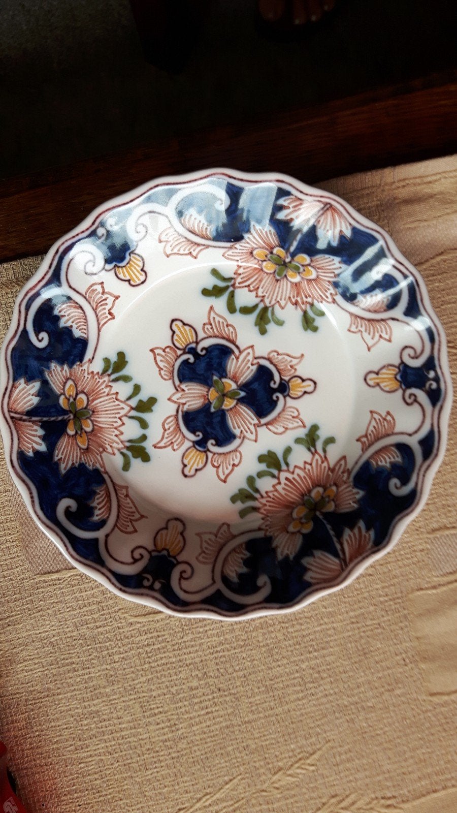 Makkum Wandbordje met Bloemmotief, Ophalen of Verzenden