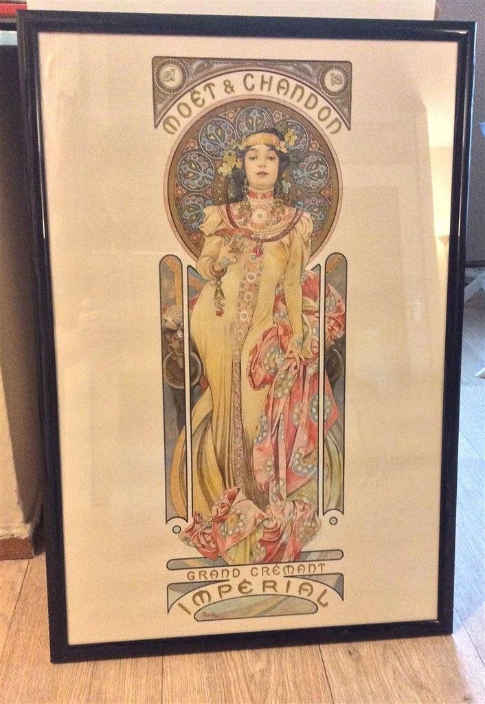 Moet Chandon Champagne Alphonse Mucha Affiche Poster, Verzenden, Nieuw, Frankrijk, Champagne