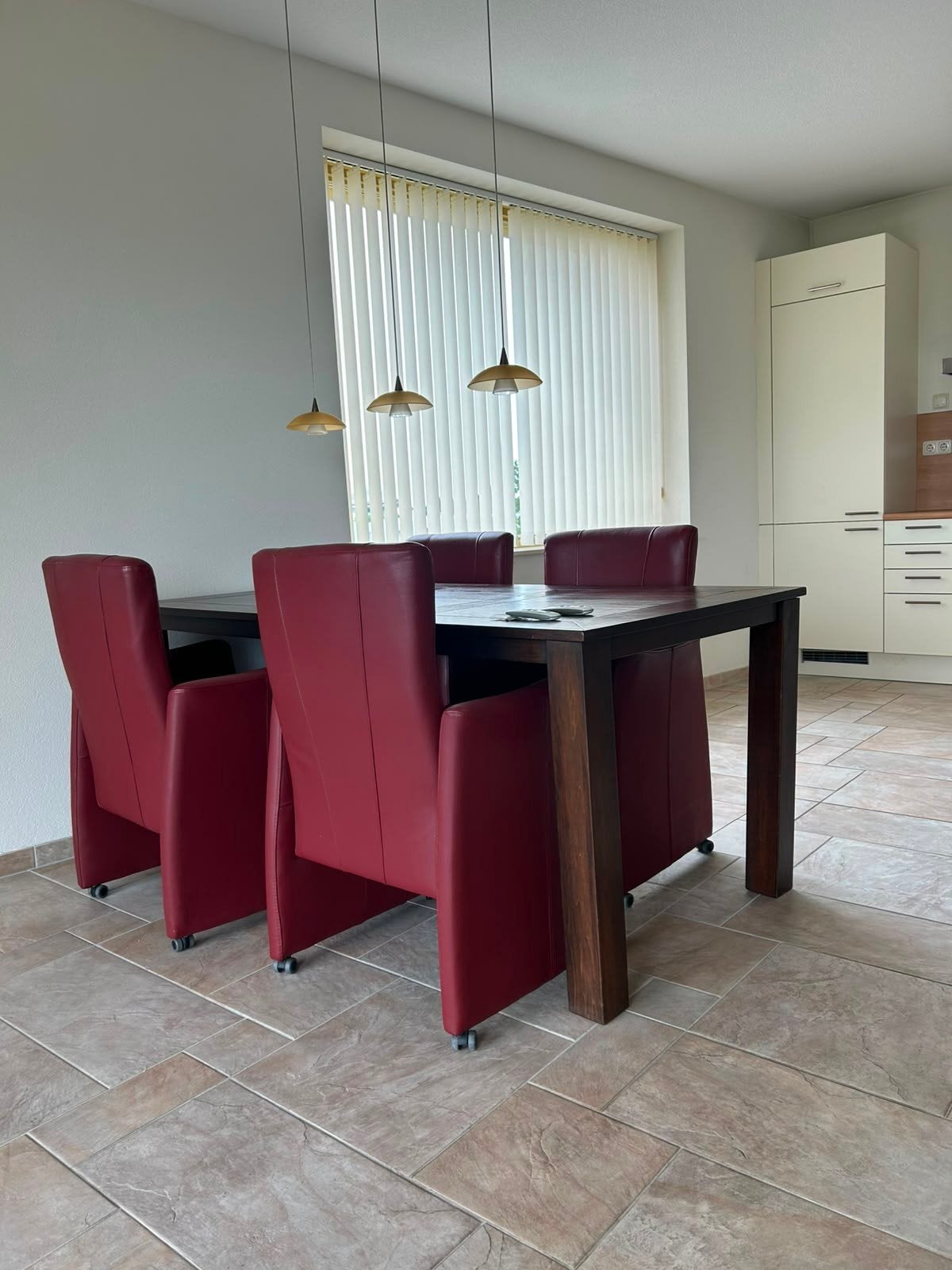 Eettafel met 4 stoelen, Huis en Inrichting, Tafels | Eettafels, Ophalen, Rechthoekig, 50 tot 100 cm