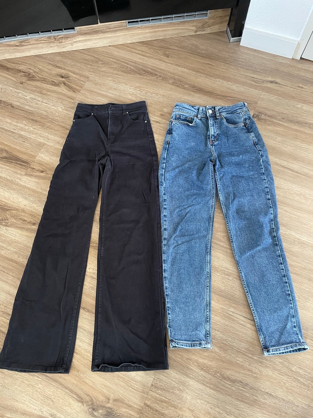 3 spijkerbroeken Primark en shein taille 60cm, Ophalen of Verzenden, Gedragen, Blauw, W27 (confectie 34) of kleiner