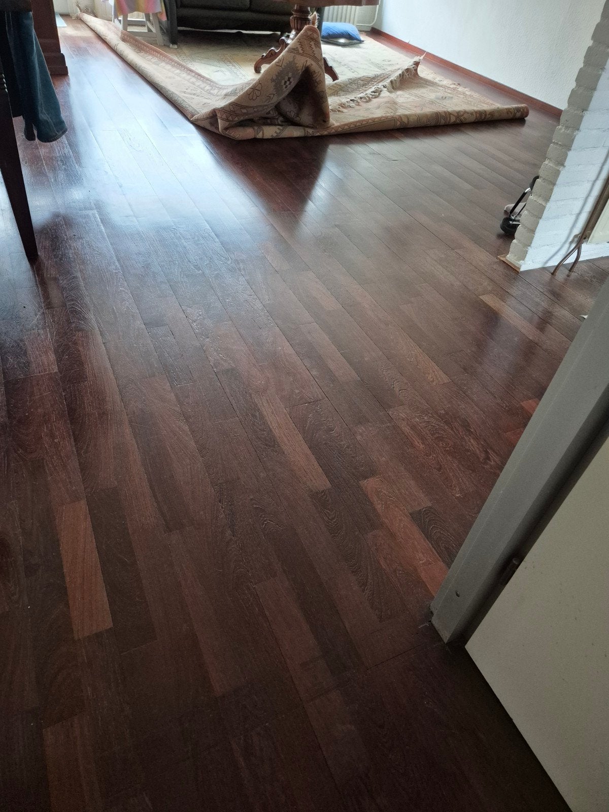 Panga panga parketvloer ca 40 m2 tropisch hardhout nog nooit, 50 tot 150 cm, Zo goed als nieuw, 10 m² of meer, 10 tot 30 cm