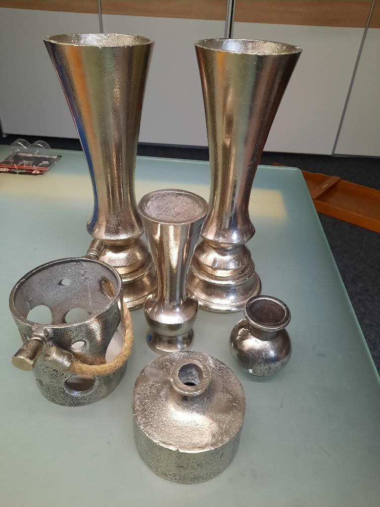 Woonaccessoires zilveren vaasjes, Overige materialen, Overige kleuren, Ophalen of Verzenden, Zo goed als nieuw