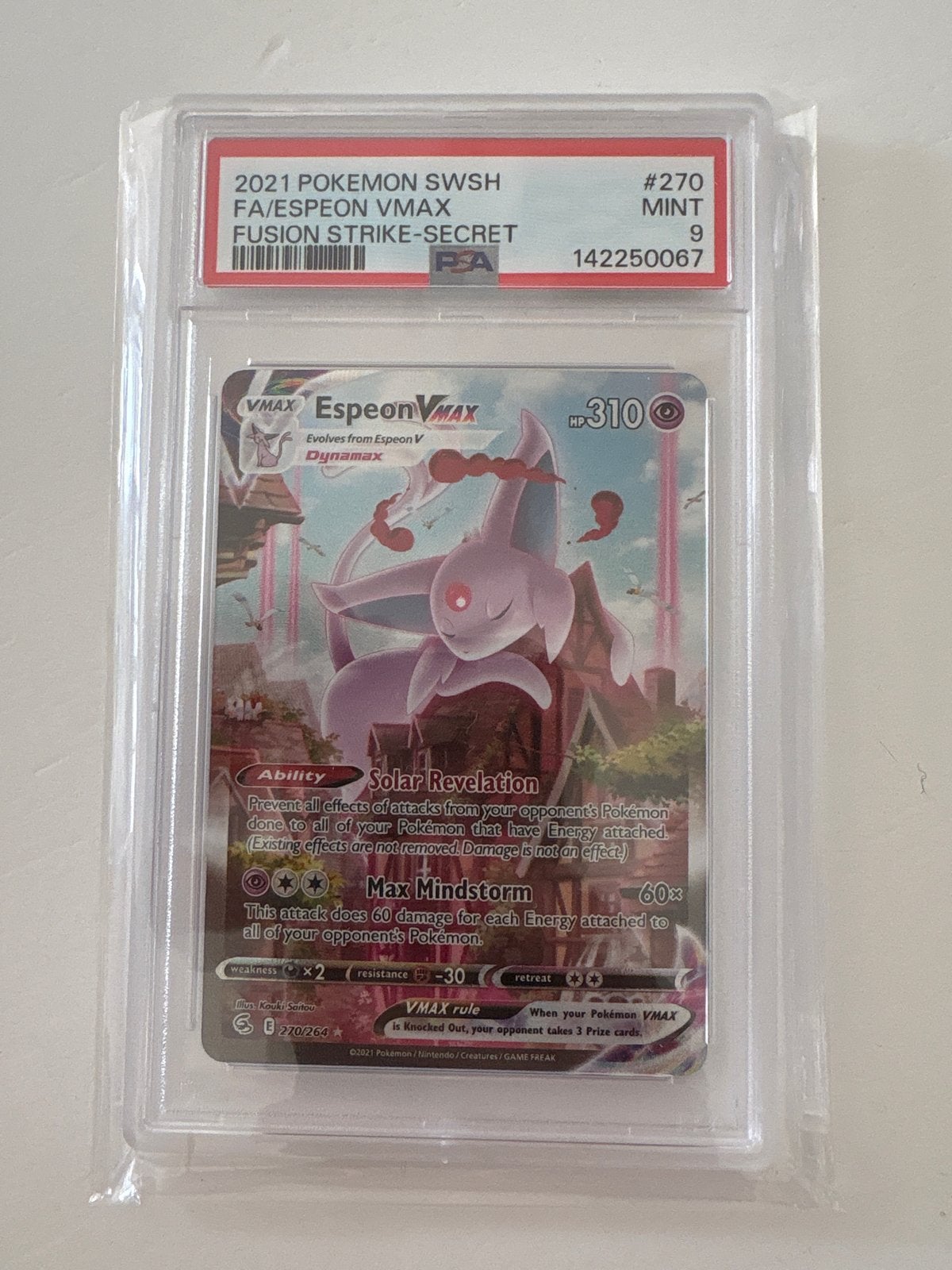Espeon VMAX Fusion Strike Secret Rare PSA 9 Pokémon Kaart, Hobby en Vrije tijd, Verzamelkaartspellen | Pokémon, Ophalen of Verzenden