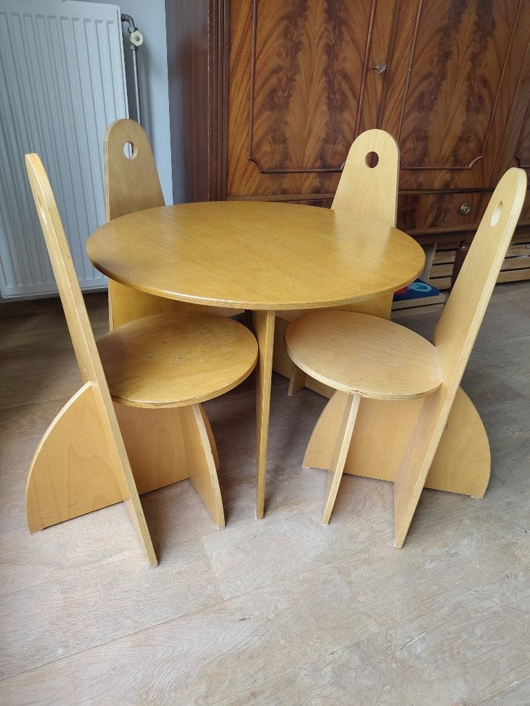 Complete vintage van Dijk Rolf Apollo set tafel incl stoelen, Ophalen, Gebruikt, Tafel(s) en Stoel(en)